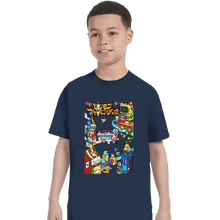 Load image into Gallery viewer, Shirts T-Shirts, Youth / XS / Navy Digital Friends