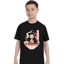 Load image into Gallery viewer, Shirts T-Shirts, Youth / XS / Black Nezuko Ramen