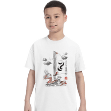 Load image into Gallery viewer, Shirts T-Shirts, Youth / XL / White Sailing With The Wind Sumi-e