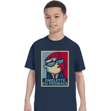 Load image into Gallery viewer, Shirts T-Shirts, Youth / XS / Navy Omlette Du Fromage