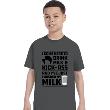 Load image into Gallery viewer, Daily_Deal_Shirts T-Shirts, Youth / XS / Charcoal Drink Milk