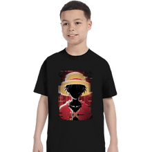 Load image into Gallery viewer, Shirts T-Shirts, Youth / XS / Black Glitch Luffy