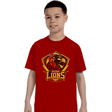 Load image into Gallery viewer, Shirts T-Shirts, Youth / XL / Red Gryffindors Lions
