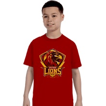 Load image into Gallery viewer, Shirts T-Shirts, Youth / XL / Red Gryffindors Lions
