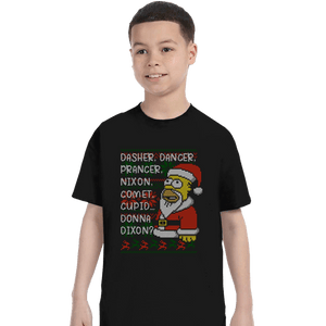 Daily_Deal_Shirts T-Shirts, Youth / XS / Black I'll Be Homer For Christmas