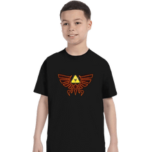 Load image into Gallery viewer, Shirts T-Shirts, Youth / XS / Black Hyrule Fire Crest