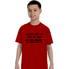 Load image into Gallery viewer, Daily_Deal_Shirts T-Shirts, Youth / XS / Red Lucky Red Shirt
