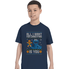 Load image into Gallery viewer, Secret_Shirts T-Shirts, Youth / XS / Navy Cookie Christmas