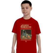 Load image into Gallery viewer, Daily_Deal_Shirts T-Shirts, Youth / XS / Red Cookies & Monsters
