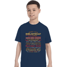 Load image into Gallery viewer, Shirts T-Shirts, Youth / XL / Navy The Bibliotecas Rap