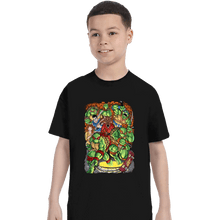 Load image into Gallery viewer, Daily_Deal_Shirts T-Shirts, Youth / XS / Black Pizza Fights And Stories