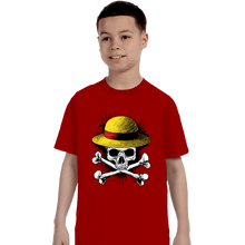 Load image into Gallery viewer, Secret_Shirts T-Shirts, Youth / XS / Red Skeleton Mugiwara