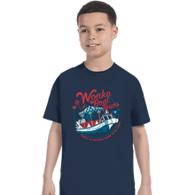 Load image into Gallery viewer, Daily_Deal_Shirts T-Shirts, Youth / XS / Navy Wonka Boat Tours