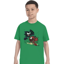 Load image into Gallery viewer, Shirts T-Shirts, Youth / XS / Irish Green Echidna Vs Hedgehog