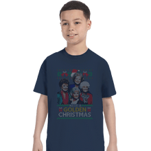 Load image into Gallery viewer, Shirts T-Shirts, Youth / XS / Navy Golden Christmas