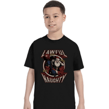 Load image into Gallery viewer, Shirts T-Shirts, Youth / XS / Black Lawful Naughty Santa