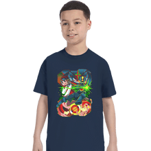 Load image into Gallery viewer, Shirts T-Shirts, Youth / XS / Navy Rockman EXE