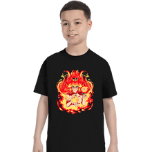 Load image into Gallery viewer, Daily_Deal_Shirts T-Shirts, Youth / XS / Black Peach Fire