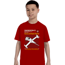 Load image into Gallery viewer, Secret_Shirts T-Shirts, Youth / XS / Red Swordfish Repair