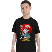 Load image into Gallery viewer, Shirts T-Shirts, Youth / XL / Black Fighter Rabbit