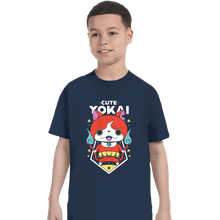 Load image into Gallery viewer, Shirts T-Shirts, Youth / XS / Navy Cute Yokai