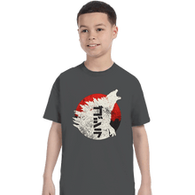 Load image into Gallery viewer, Secret_Shirts T-Shirts, Youth / XS / Charcoal Kaiju Through Japan