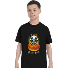 Load image into Gallery viewer, Daily_Deal_Shirts T-Shirts, Youth / XS / Black Schrodinger Halloween