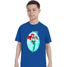 Load image into Gallery viewer, Secret_Shirts T-Shirts, Youth / XS / Royal Blue Sailor Ariel