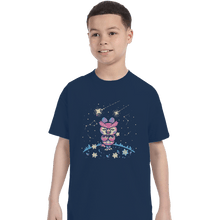 Load image into Gallery viewer, Shirts T-Shirts, Youth / Small / Navy Starry Owl