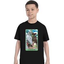 Load image into Gallery viewer, Daily_Deal_Shirts T-Shirts, Youth / XS / Black Tarot Ghibli Strength