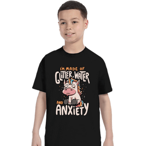 Daily_Deal_Shirts T-Shirts, Youth / XS / Black I'm Made Of Glitter, Water, And Anxiety
