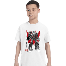 Load image into Gallery viewer, Daily_Deal_Shirts T-Shirts, Youth / XS / White Destruction Sumi-e