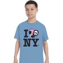 Load image into Gallery viewer, Daily_Deal_Shirts T-Shirts, Youth / XS / Powder Blue Ghostface Loves NY