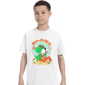Daily_Deal_Shirts T-Shirts, Youth / XS / White Yoshi Vacation