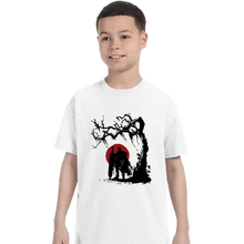 Load image into Gallery viewer, Shirts T-Shirts, Youth / XS / White Black Swordsman Under The Sun