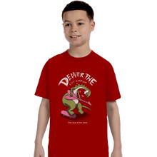 Load image into Gallery viewer, Shirts T-Shirts, Youth / XL / Red Last Dinosaur Vs The World