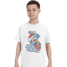 Load image into Gallery viewer, Shirts T-Shirts, Youth / XL / White Cap'n AmeriCrunch