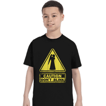 Load image into Gallery viewer, Shirts T-Shirts, Youth / XS / Black Caution - Don't Blink