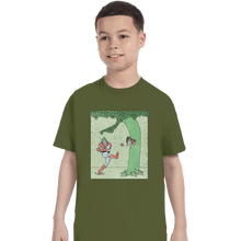 Load image into Gallery viewer, Secret_Shirts T-Shirts, Youth / XS / Military Green Captn Planet
