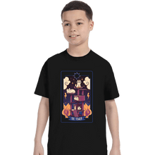 Load image into Gallery viewer, Daily_Deal_Shirts T-Shirts, Youth / XS / Black The Tower Cat Tarot