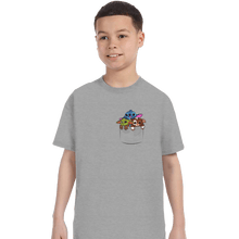 Load image into Gallery viewer, Shirts T-Shirts, Youth / XL / Sports Grey Kawaii Pocket