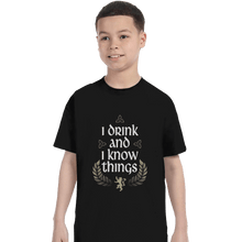 Load image into Gallery viewer, Shirts T-Shirts, Youth / XL / Black I Drink And I Know Things
