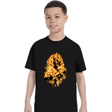 Load image into Gallery viewer, Shirts T-Shirts, Youth / XS / Black Golden Saiyan Vegito