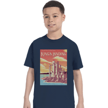 Load image into Gallery viewer, Shirts T-Shirts, Youth / XL / Navy Visit King's Landing