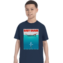 Load image into Gallery viewer, Shirts T-Shirts, Youth / XL / Navy Baby Shark