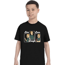 Load image into Gallery viewer, Daily_Deal_Shirts T-Shirts, Youth / XS / Black Bobby Live Laugh Love