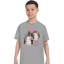 Load image into Gallery viewer, Daily_Deal_Shirts T-Shirts, Youth / XS / Sports Grey Two Wolves On Their Phones