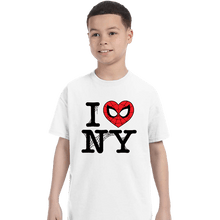 Load image into Gallery viewer, Daily_Deal_Shirts T-Shirts, Youth / XS / White I Spider NY