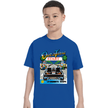 Load image into Gallery viewer, Daily_Deal_Shirts T-Shirts, Youth / XS / Royal Blue Out Run And Time