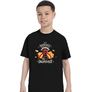 Shirts T-Shirts, Youth / XS / Black Unsupervised Deadpool